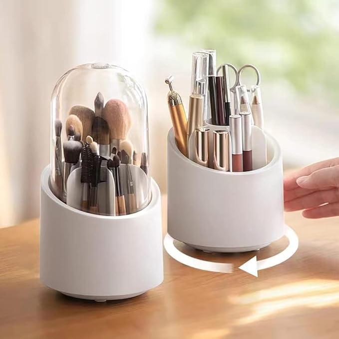 360° Rotating Makeup Brush Holder