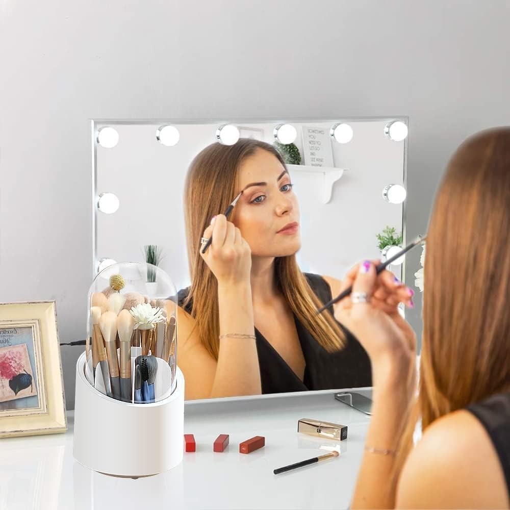 360° Rotating Makeup Brush Holder