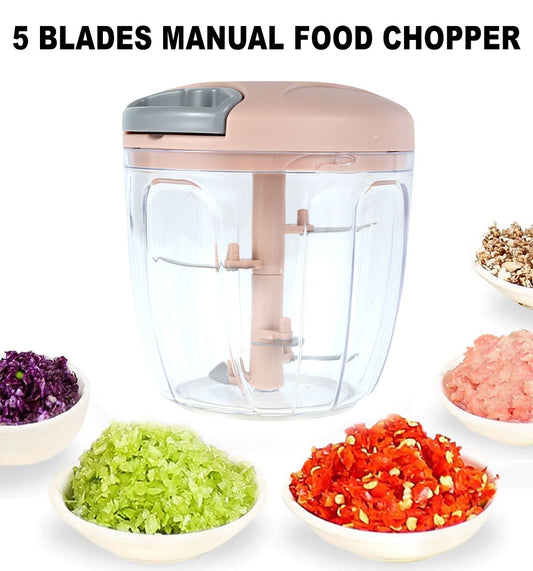 5 Blades Hand Cutter - Food Chopper